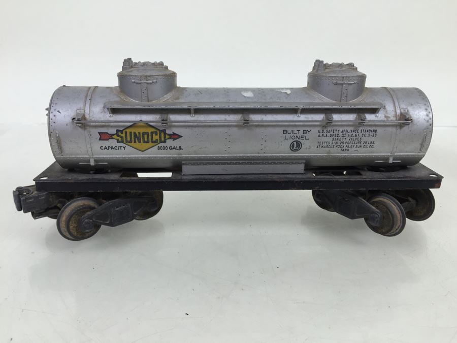 Vintage Set Of 4 Lionel O Gauge Sunoco Gasoline Tanker Trains [Photo 29]