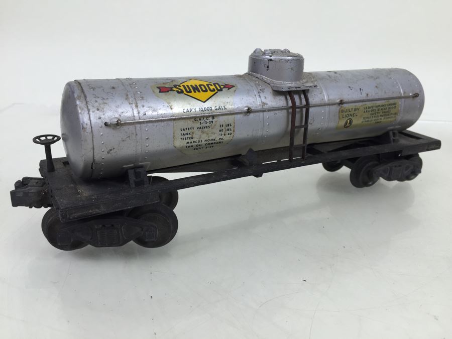 Vintage Set Of 4 Lionel O Gauge Sunoco Gasoline Tanker Trains [Photo 23]