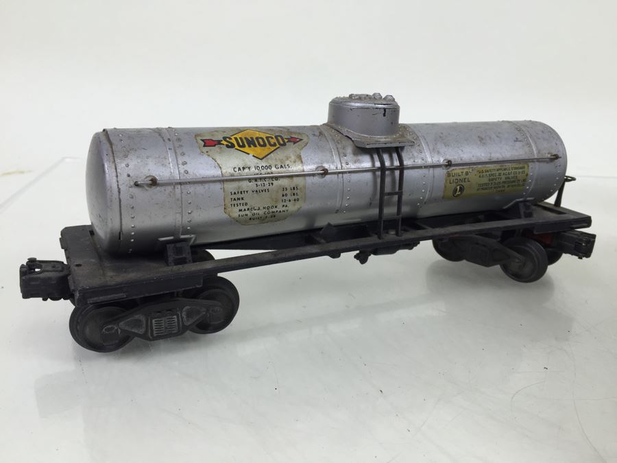 Vintage Set Of 4 Lionel O Gauge Sunoco Gasoline Tanker Trains [Photo 11]