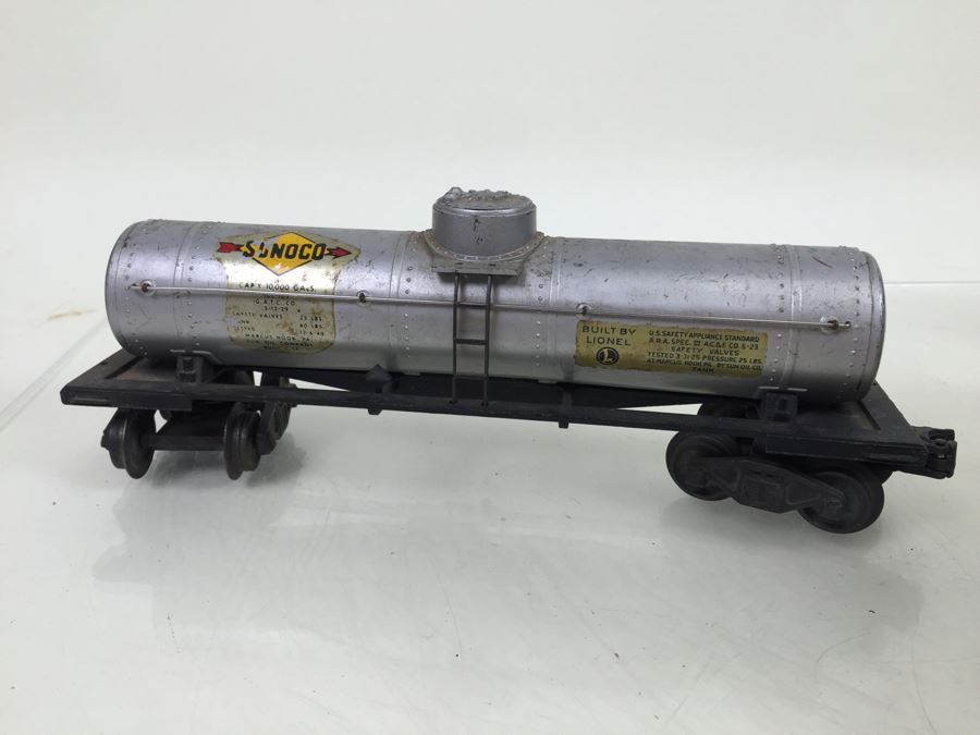 Vintage Set Of 4 Lionel O Gauge Sunoco Gasoline Tanker Trains [Photo 12]