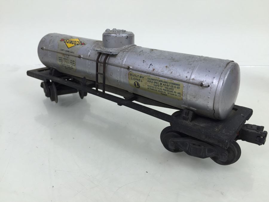 Vintage Set Of 4 Lionel O Gauge Sunoco Gasoline Tanker Trains [Photo 22]