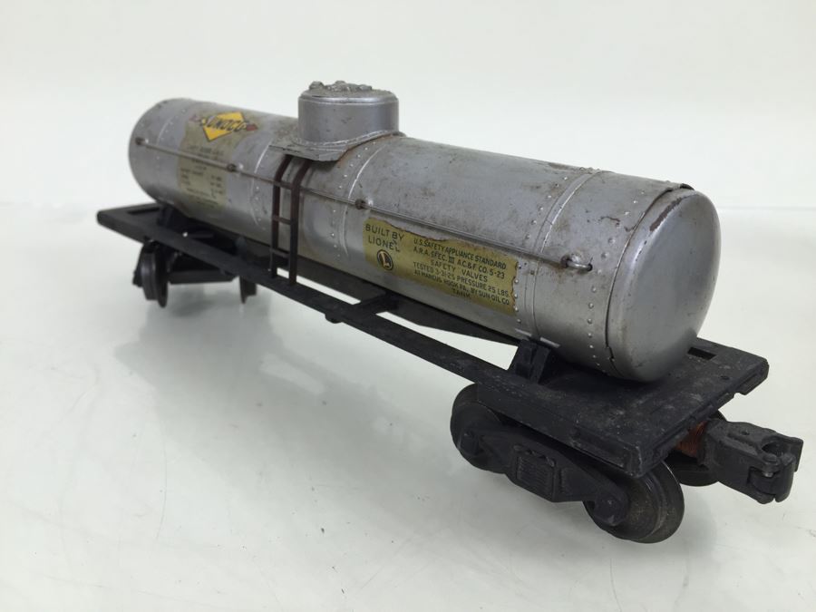Vintage Set Of 4 Lionel O Gauge Sunoco Gasoline Tanker Trains [Photo 16]