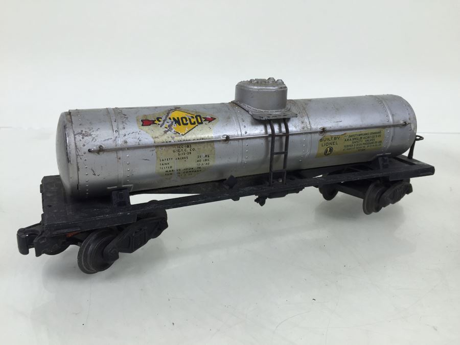 Vintage Set Of 4 Lionel O Gauge Sunoco Gasoline Tanker Trains [Photo 14]