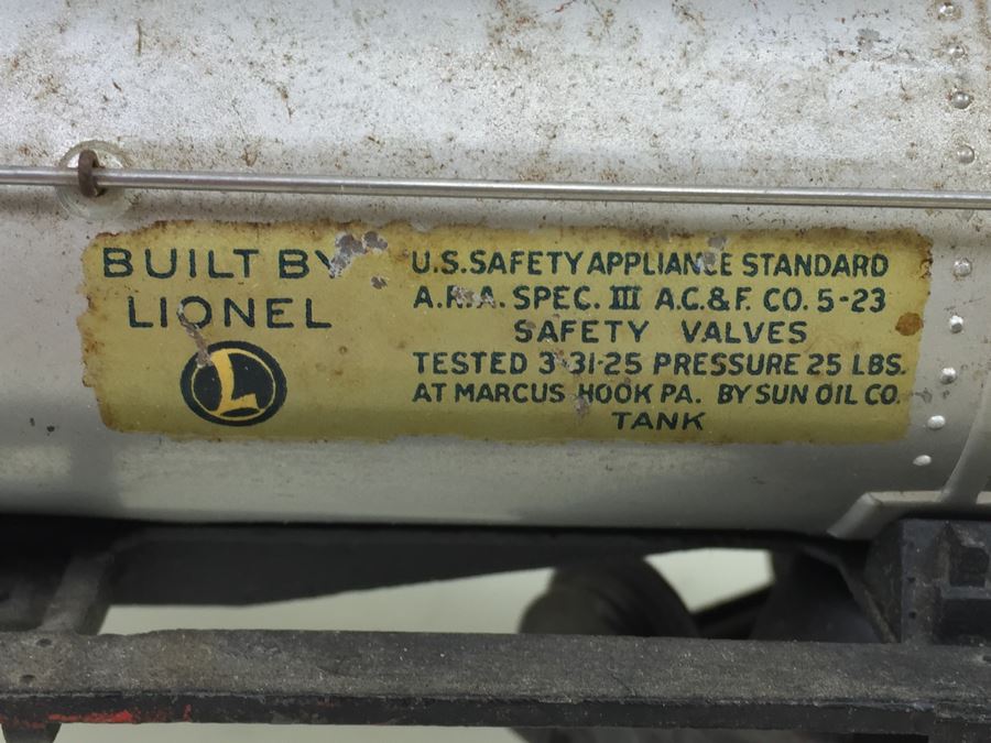 Vintage Set Of 4 Lionel O Gauge Sunoco Gasoline Tanker Trains [Photo 7]