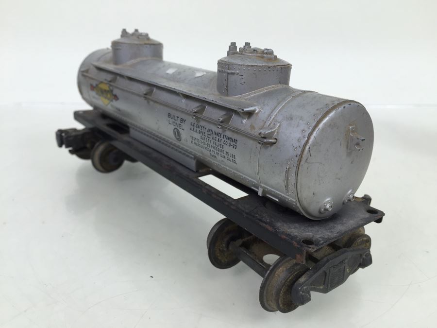 Vintage Set Of 4 Lionel O Gauge Sunoco Gasoline Tanker Trains [Photo 30]