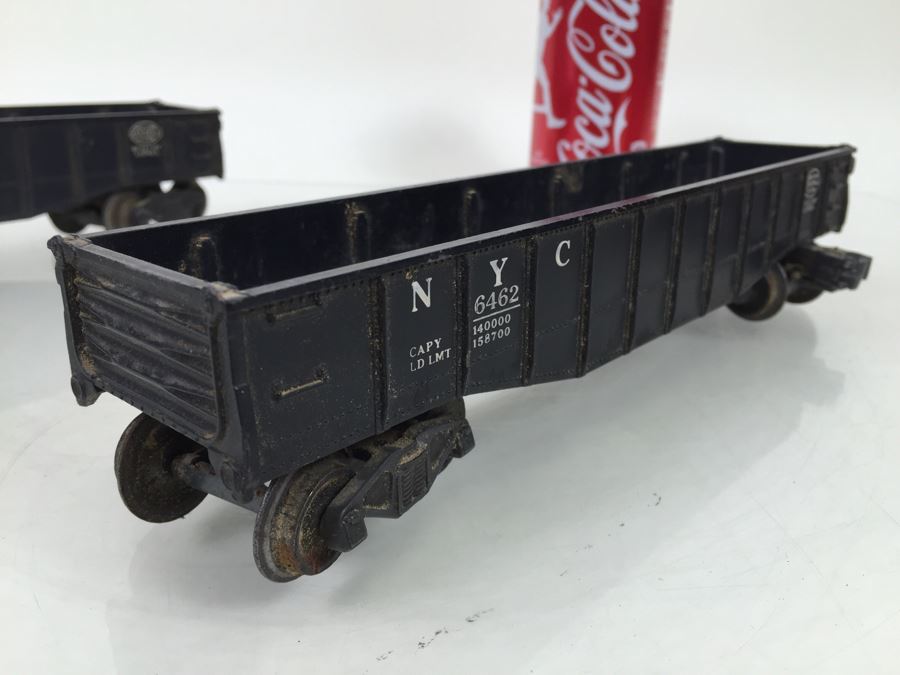 Pair Of Vintage Lionel 6462 Long Gondola Cars Trains + Lionel 6357 Caboose [Photo 12]