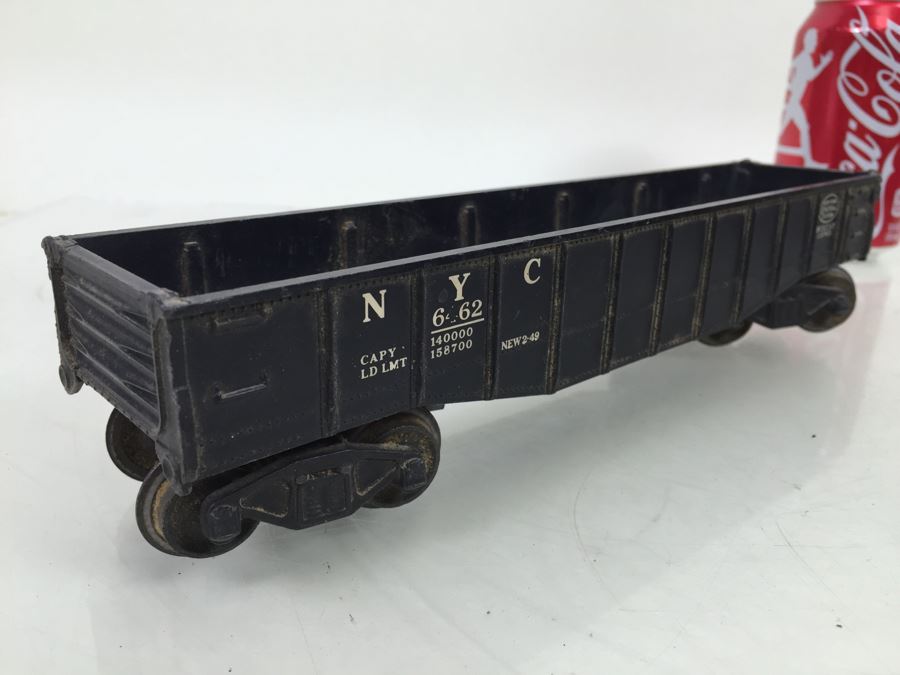 Pair Of Vintage Lionel 6462 Long Gondola Cars Trains + Lionel 6357 Caboose [Photo 16]