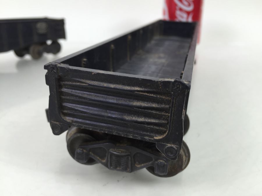 Pair Of Vintage Lionel 6462 Long Gondola Cars Trains + Lionel 6357 Caboose [Photo 10]
