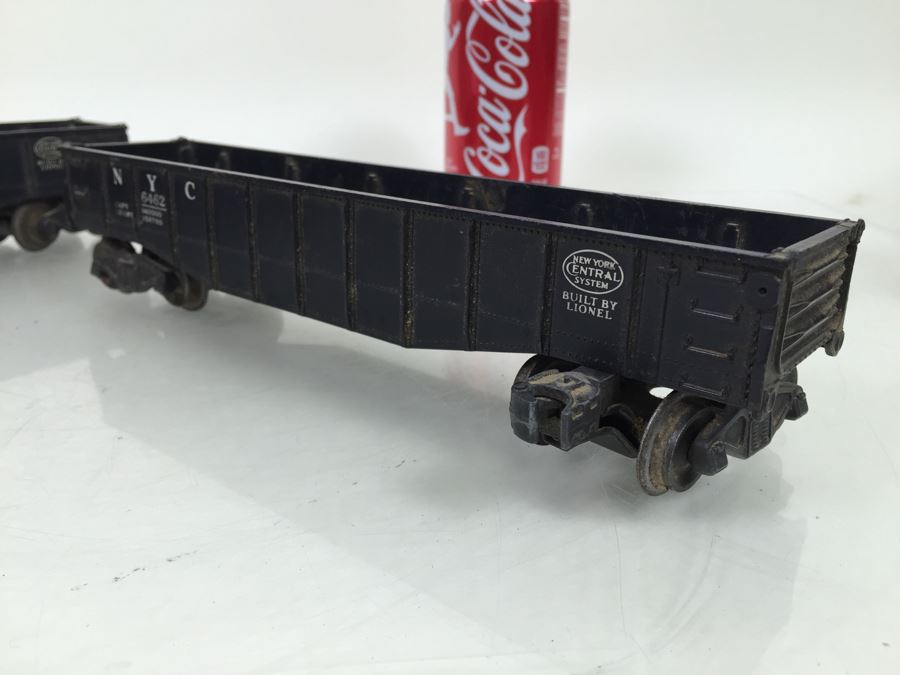 Pair Of Vintage Lionel 6462 Long Gondola Cars Trains + Lionel 6357 Caboose [Photo 11]