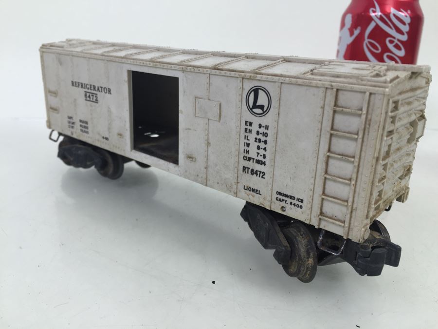 Vintage Pair Of Lionel 6472 Refrigerator Car Box Trains + Lionel 6656 Livestock Stock Cattle Car [Photo 18]