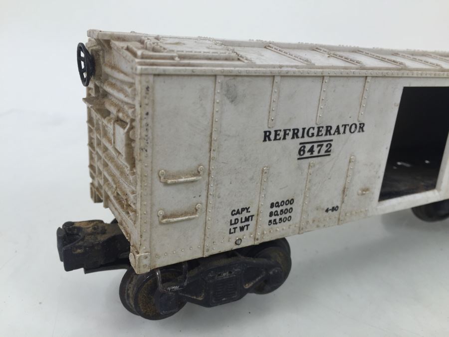 Vintage Pair Of Lionel 6472 Refrigerator Car Box Trains + Lionel 6656 Livestock Stock Cattle Car [Photo 20]