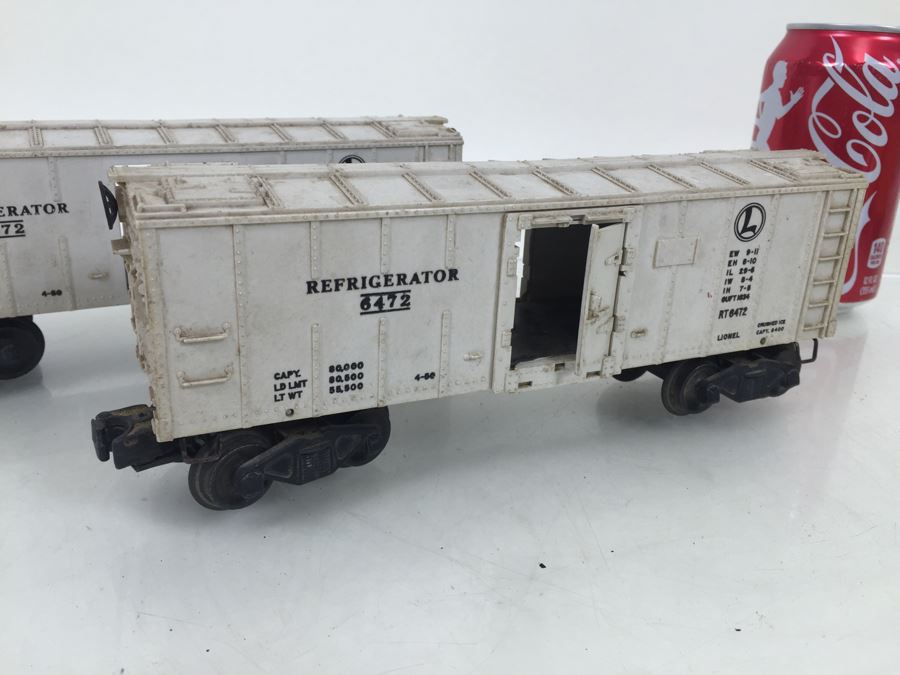 Vintage Pair Of Lionel 6472 Refrigerator Car Box Trains + Lionel 6656 ...