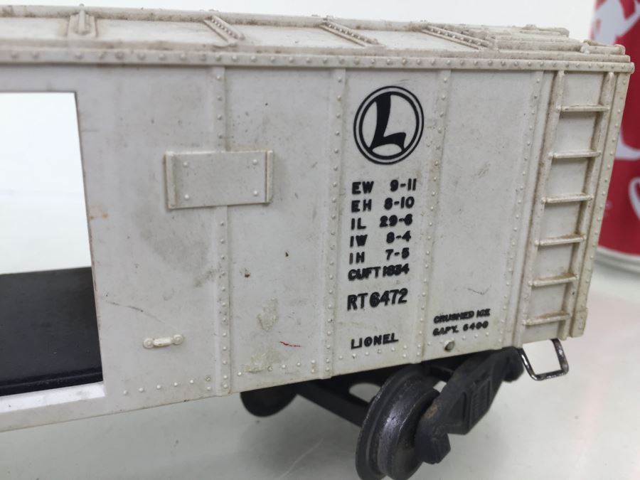 Vintage Pair Of Lionel 6472 Refrigerator Car Box Trains + Lionel 6656 Livestock Stock Cattle Car [Photo 16]