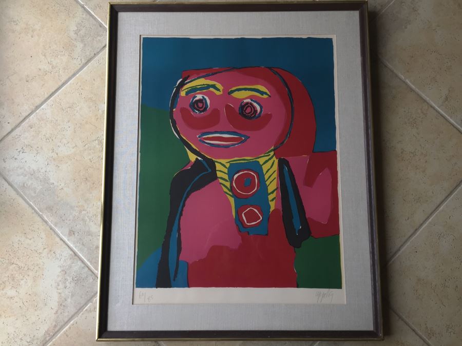 JUST ADDED - Karel Appel (Dutch, 1921-2006) Abstract 1969 Limited Edition Lithograph Hand Signed 60/85 [Photo 10]