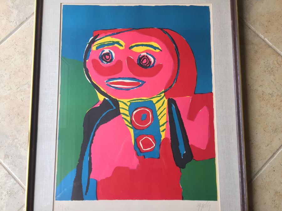 JUST ADDED - Karel Appel (Dutch, 1921-2006) Abstract 1969 Limited Edition Lithograph Hand Signed 60/85 [Photo 11]
