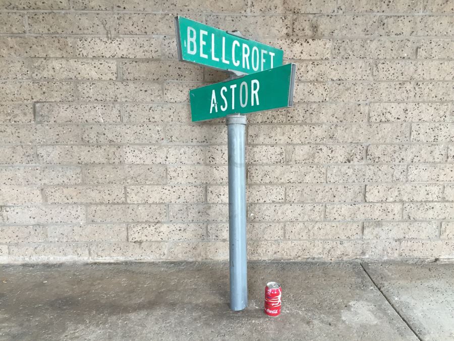 Vintage Green Street Sign Corner Of Bellcroft And Astor From Lake Forest, California [Photo 8]