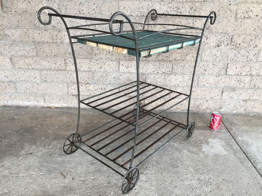 Metal Bar Tea Garden Cart [Photo 6]