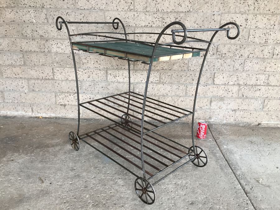 Metal Bar Tea Garden Cart [Photo 2]