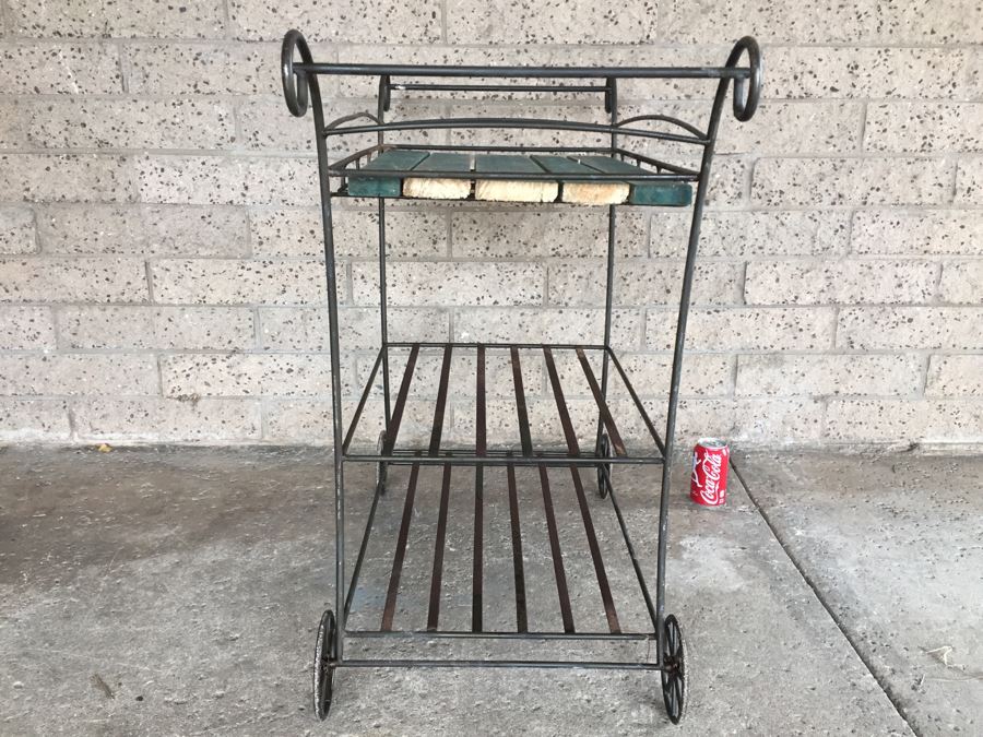 Metal Bar Tea Garden Cart [Photo 3]