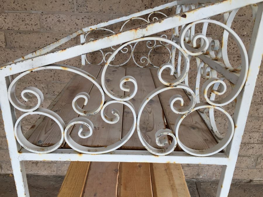 Vintage Shabby Chic Metal Garden Rack Stand Shelf [Photo 3]