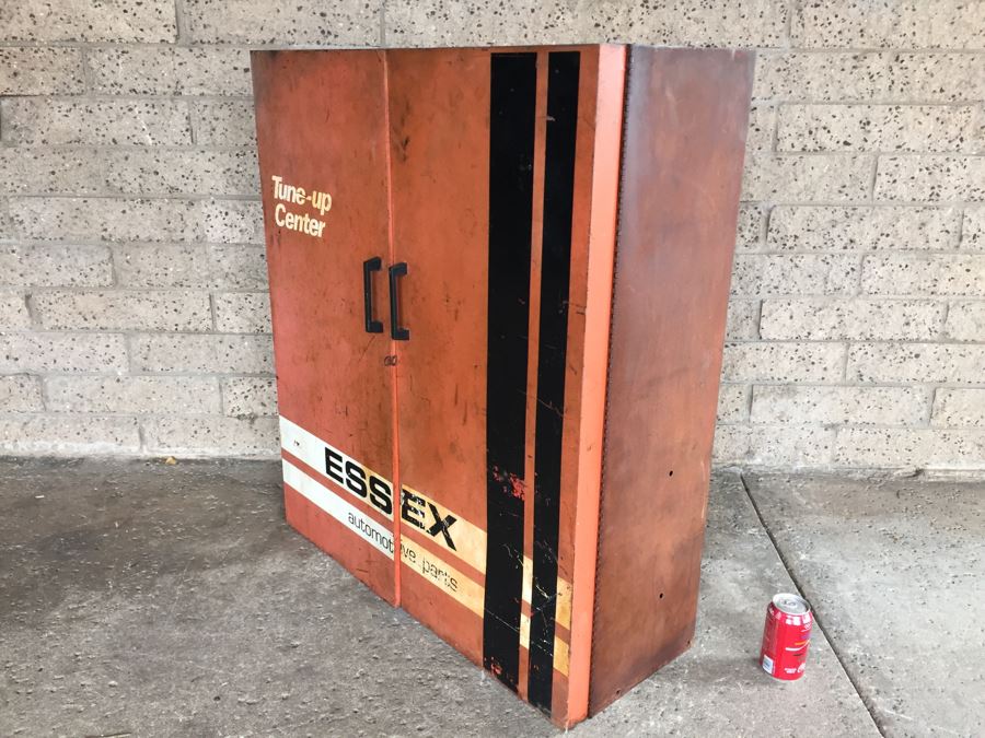 Vintage Automotive Parts Metal Storage Locker Tune-Up Center ESSEX Cars [Photo 3]