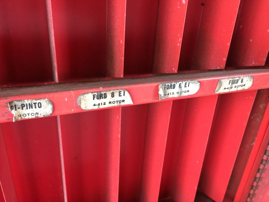 Vintage Automotive Parts Metal Storage Locker Tune-Up Center ESSEX Cars [Photo 11]