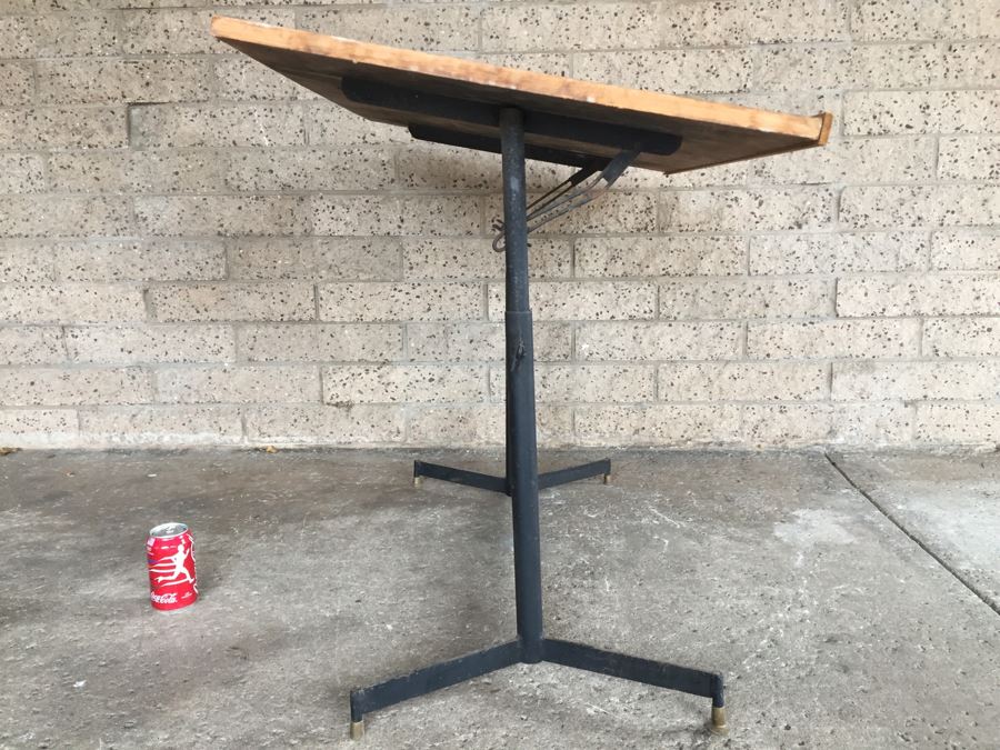 Small Vintage Adjustable Drafting Table [Photo 3]