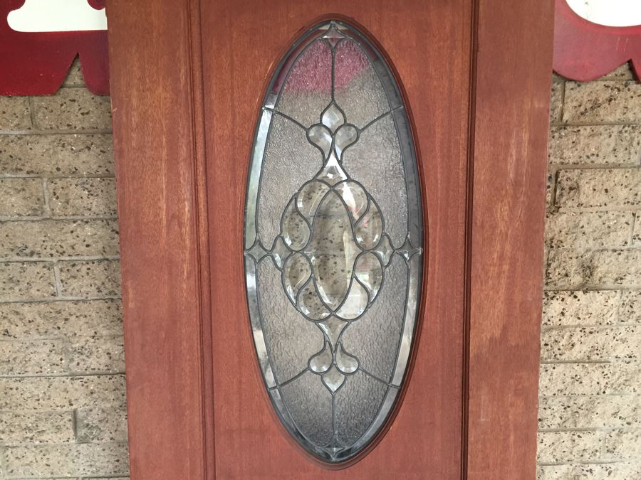 Heavy Solid Door With Clear Stained Glass [Photo 12]
