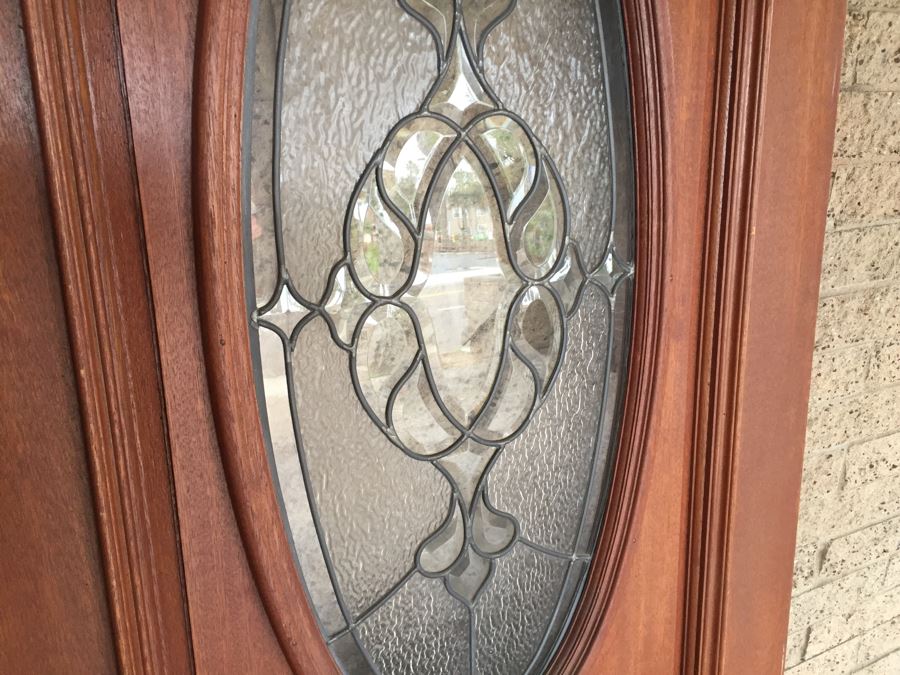 Heavy Solid Door With Clear Stained Glass [Photo 6]