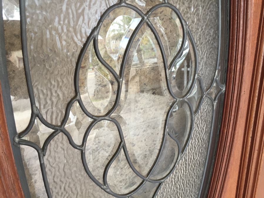 Heavy Solid Door With Clear Stained Glass [Photo 3]