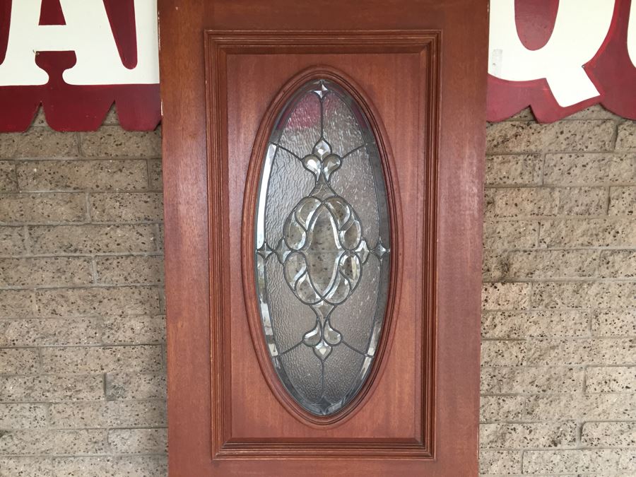 Heavy Solid Door With Clear Stained Glass [Photo 2]
