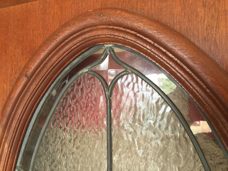 Heavy Solid Door With Clear Stained Glass [Photo 4]