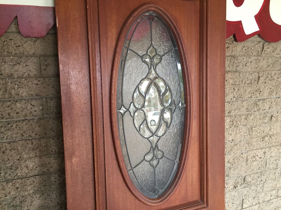 Heavy Solid Door With Clear Stained Glass [Photo 7]