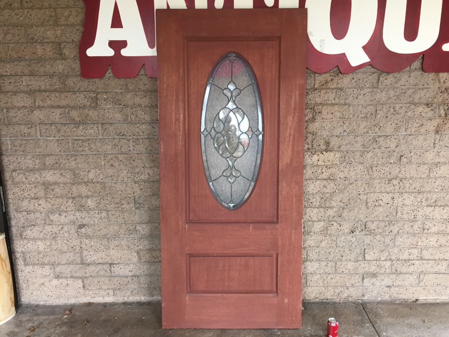 Heavy Solid Door With Clear Stained Glass [Photo 11]
