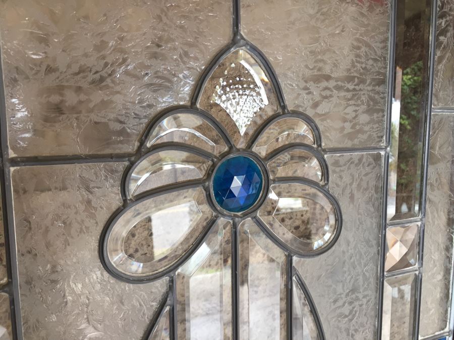 Stunning Heavy Solid Wood Panel Door With Stained Glass [Photo 4]