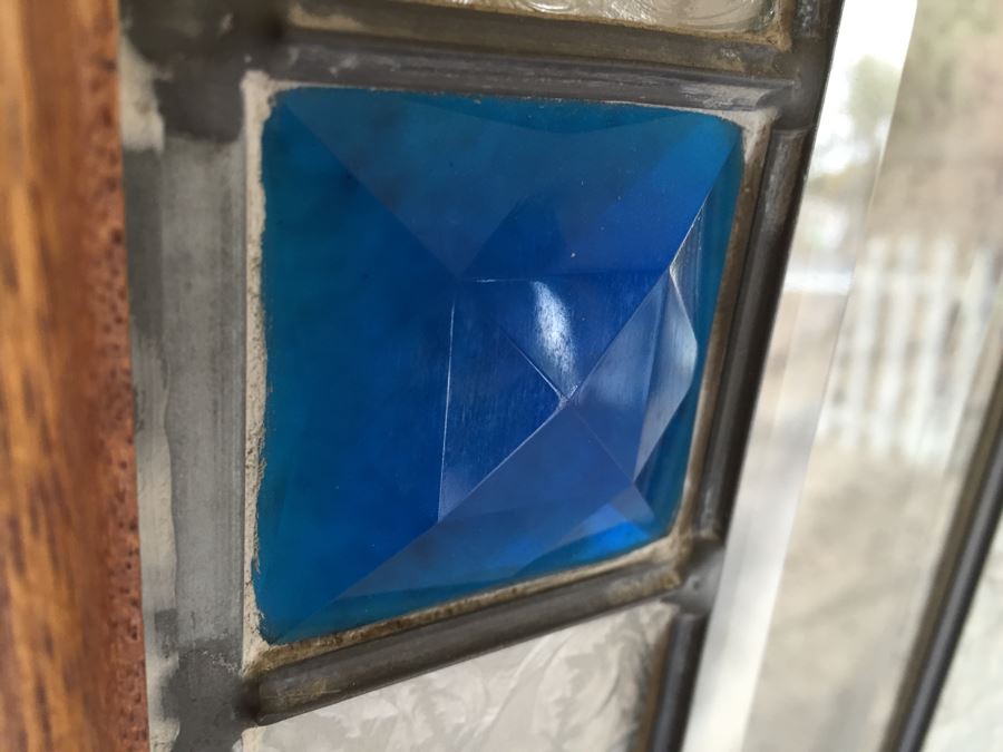 Stunning Heavy Solid Wood Panel Door With Stained Glass [Photo 7]