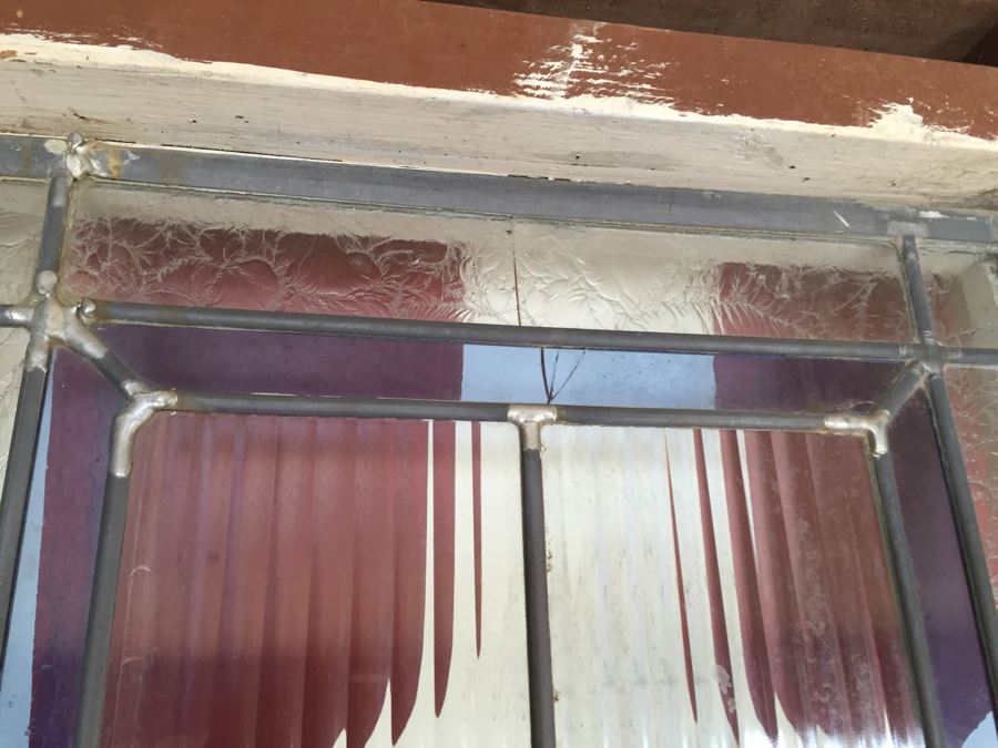 Large Stained Glass Window With Wooden Frame [Photo 6]