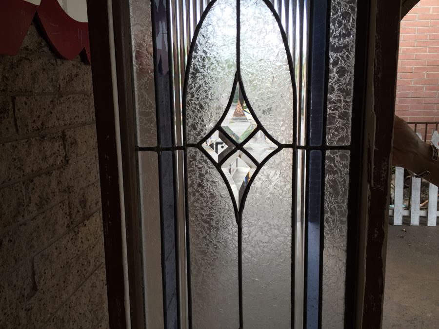 Large Stained Glass Window With Wooden Frame [Photo 3]