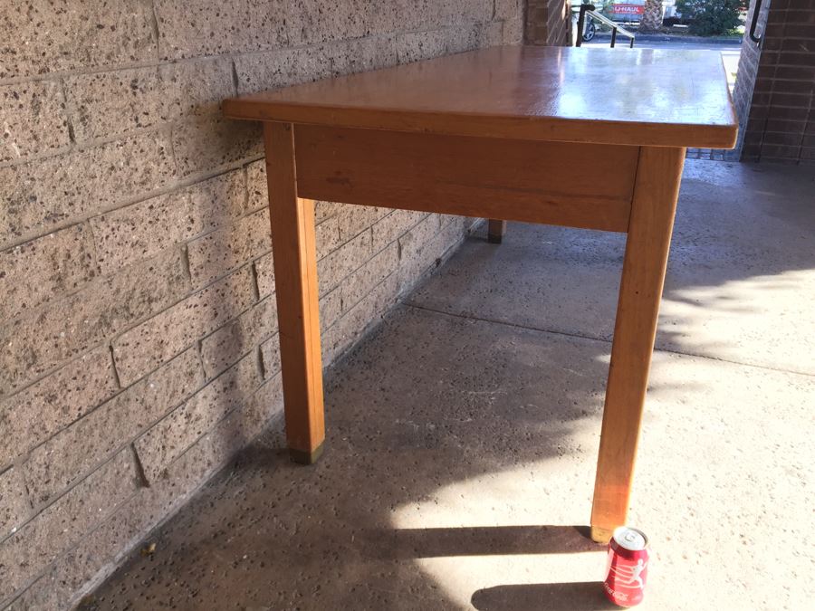 vintage library table