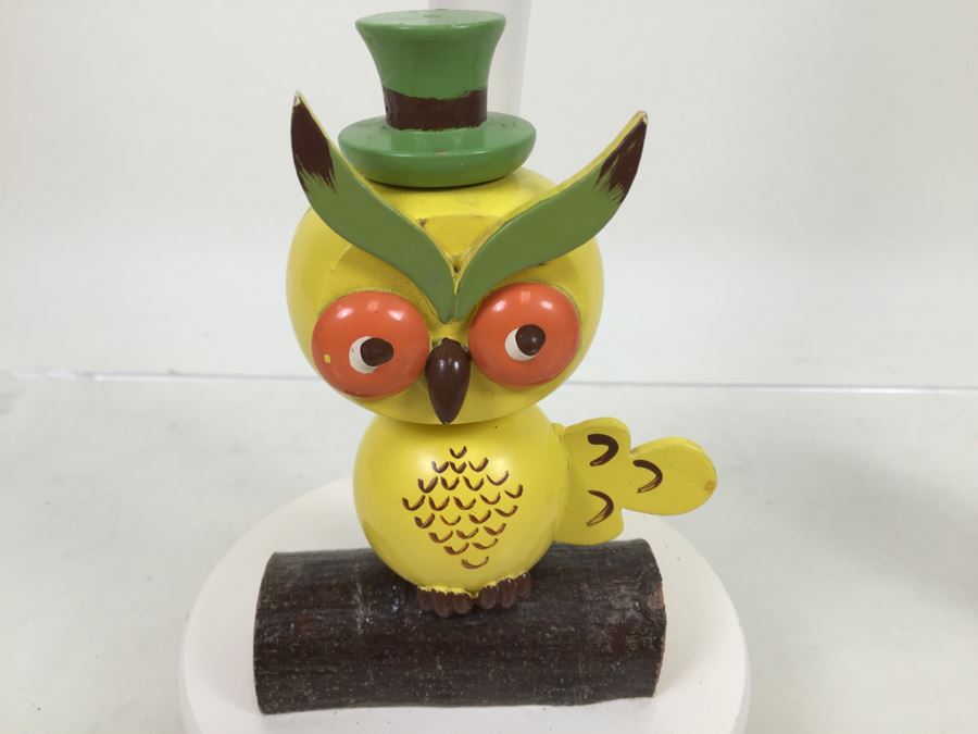 Vintage Wooden Owl Table Lamp By Nursery Plastics Inc [Photo 5]