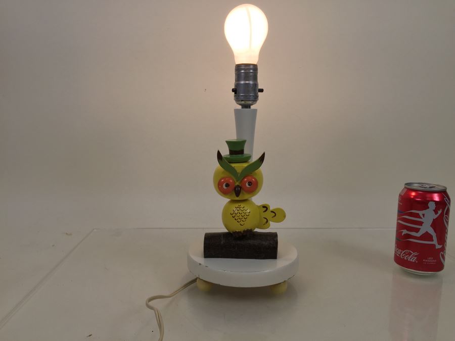 Vintage Wooden Owl Table Lamp By Nursery Plastics Inc [Photo 11]