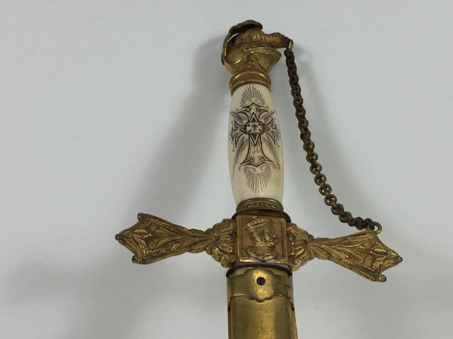 Vintage Knights Templar Masonic Ceremonial Sword [Photo 2]