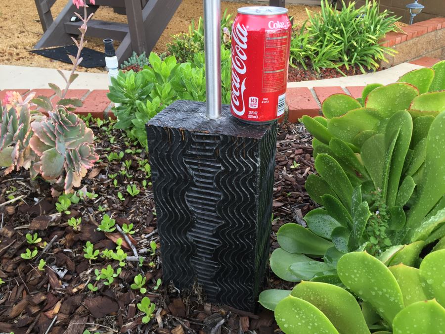 Modern Metal Sculpture On Wooden Base [Photo 3]