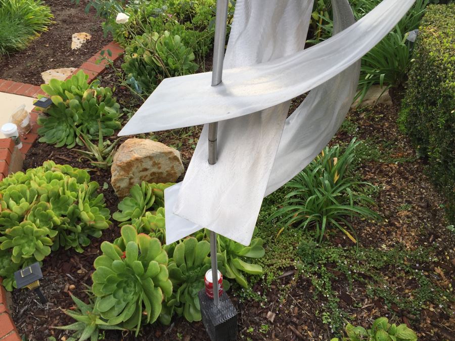 Modern Metal Sculpture On Wooden Base [Photo 8]