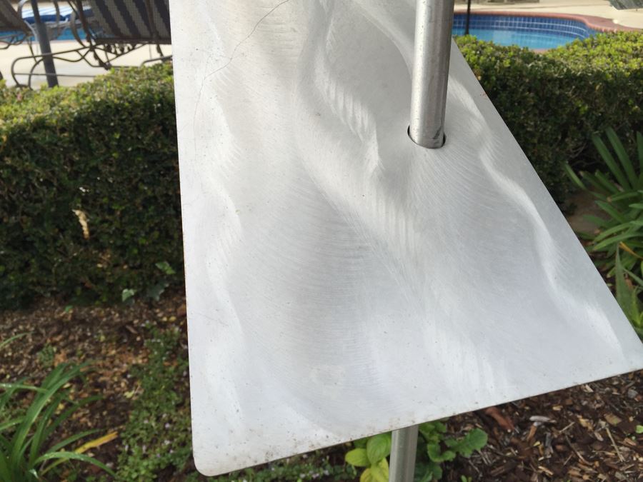 Modern Metal Sculpture On Wooden Base [Photo 10]