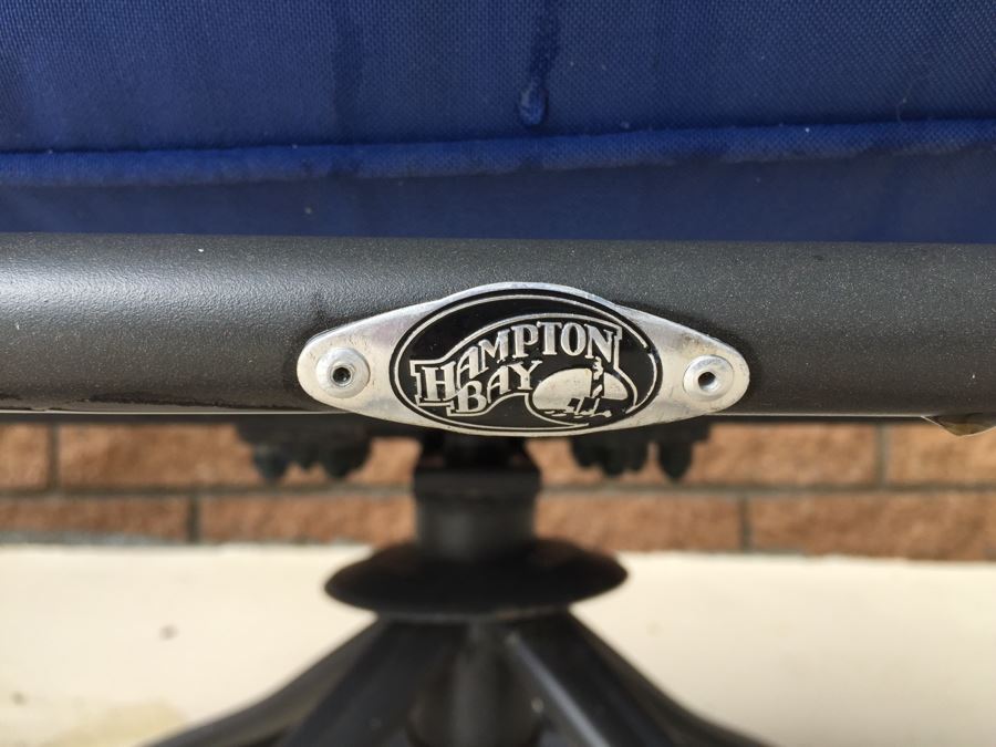 Pair Of Outdoor Swivel Chairs By Hampton Bay With Seat Cushions [Photo 3]