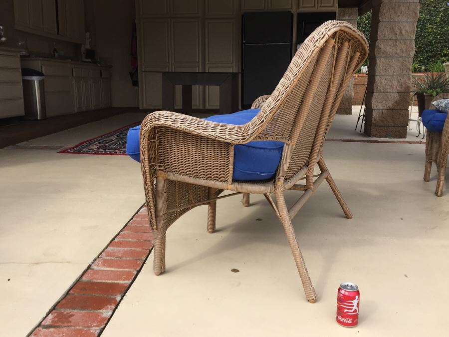 Faux Wicker Outdoor Loveseat Sofa By Hampton Bay [Photo 5]