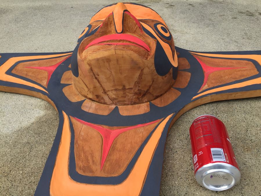 Large Wood Carved Pacific Northwest Sculpture [Photo 3]