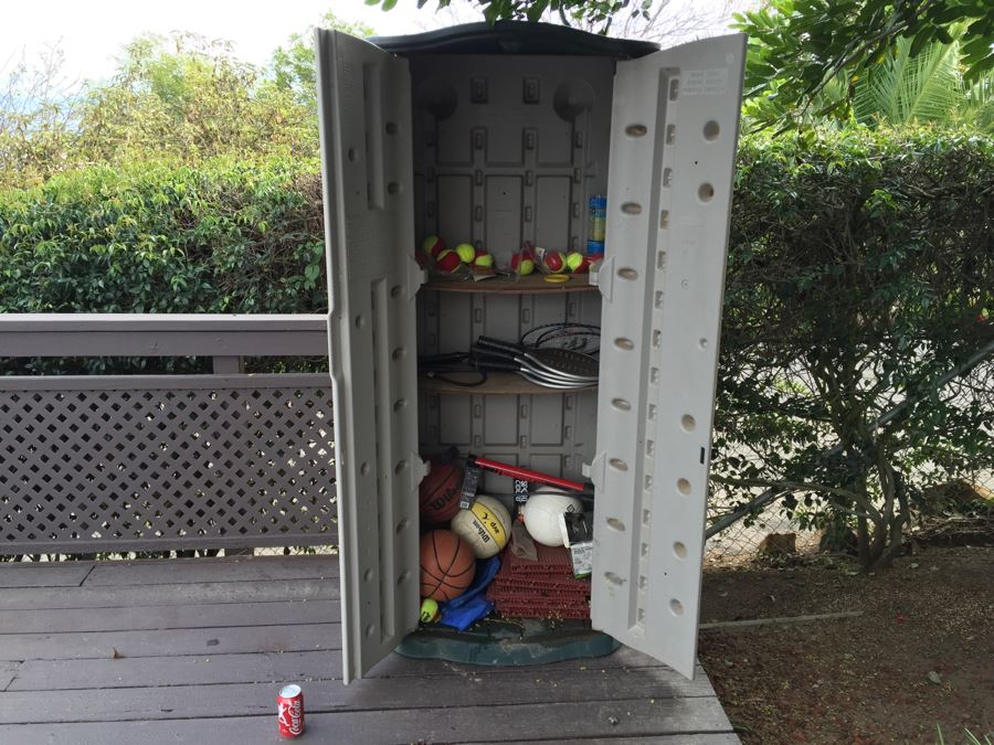 Sold at Auction: RUBBERMAID STORAGE CABINET