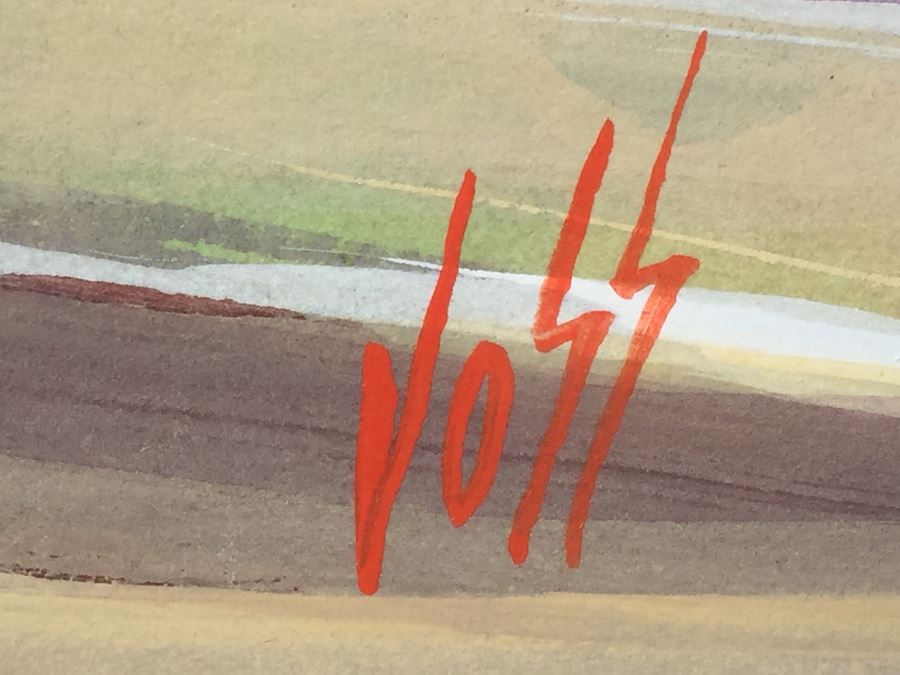 Original Painting Of Sycamore Tree Roots Signed VOSS [Photo 3]